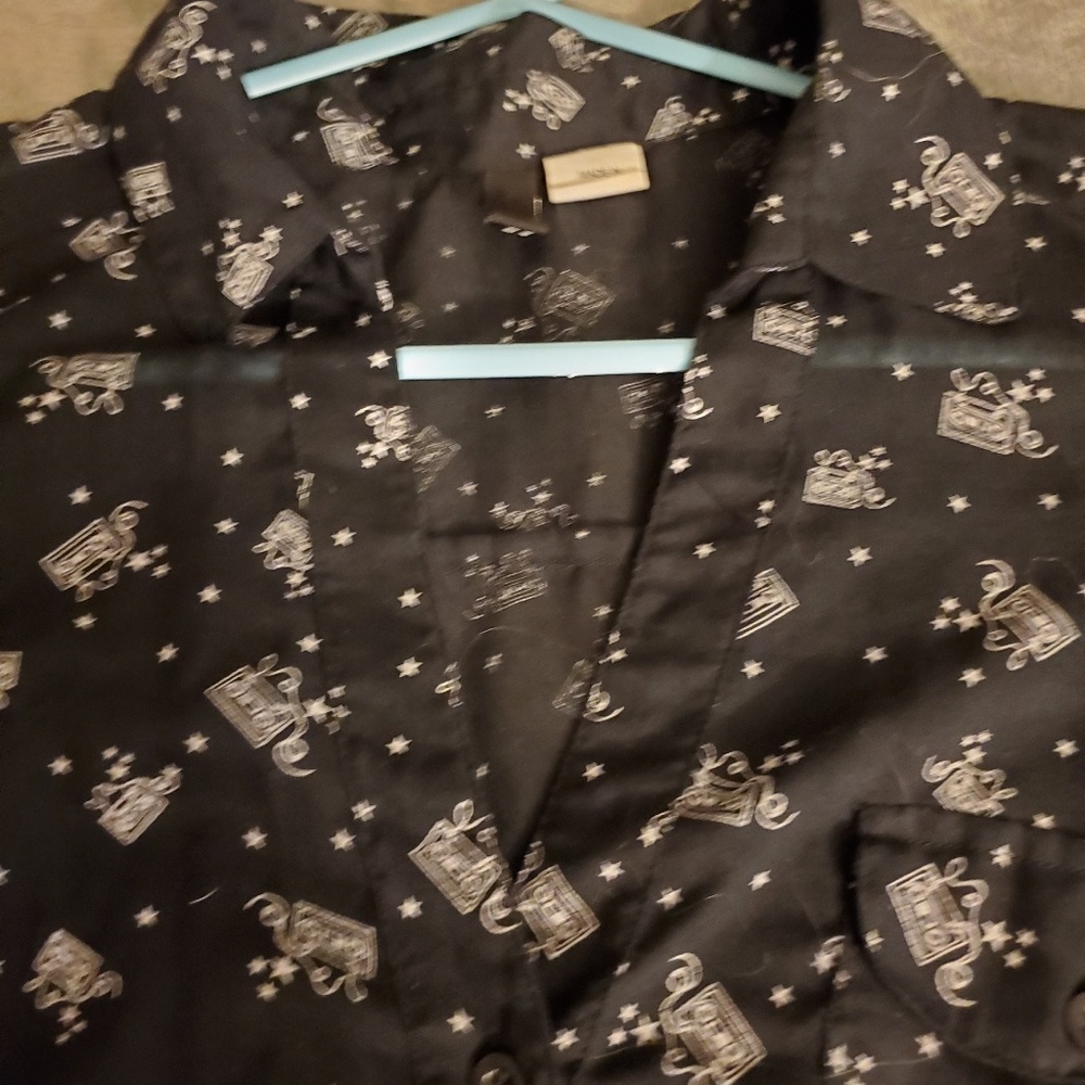 Cross Roads Cassette Tapes Tshirts Button down